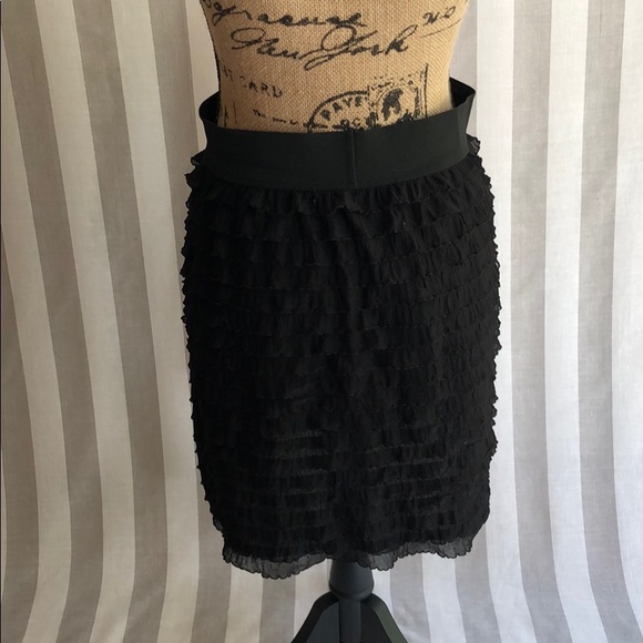 LC Lauren Conrad black ruffle skirt - Picture 2 of 5